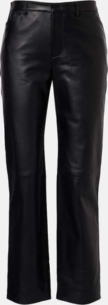 Vince Pantaloni regular cropped in pelle