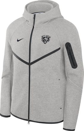 Nike Chicago Bears Top Billing Tech Fleece Windrunner Nike Mens NFL Full-Zip Hooded Jacket in Grey | 05L4086N7Q-R3D