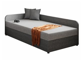 Mirjan24 Mobilier1 - Cama Memphis 128, Lux 06 + Lux 05, Individuales, 90x200, Tapiz, Somieres, 95x205x60cm