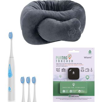 Pursonic On the Go Travel Kit Triple-Head Electric Toothbrush, Purtag Tracker, Portable Neck & Shoulder Massaging Wrap in Multicolor at Nordstrom