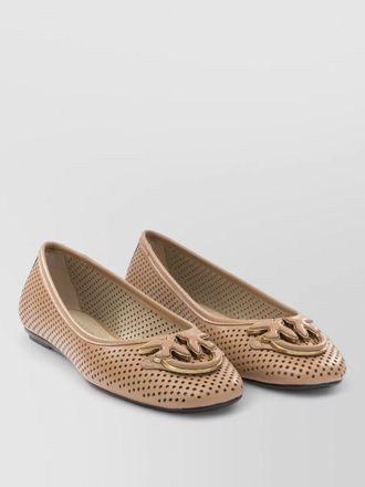 Pinko loafers embellished detail flat sole perforated