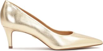 Kazar Klassieke gouden pumps met lage hak - Dames - Pumps - Geel - 36 EU - Leer - Schoenen