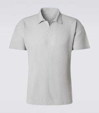 Homme Pliss&eacute; Issey Miyake Homme Pliss&eacute; Issey Miyake Basics pleated polo shirt