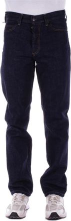 Carhartt Work in Progress Logo Jeans met knoopsluiting - Heren - Regular Fit Jeans - Zwart - W33 L32 - Katoen - Jeans