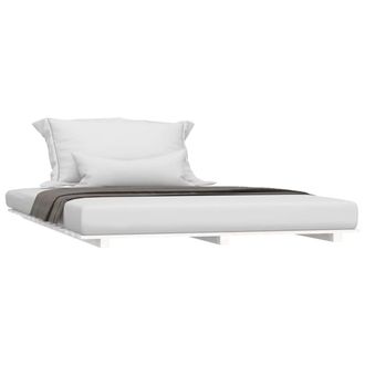 Berkfield Home Beautiful Bed Frame White 140x190 cm Solid Wood Pine