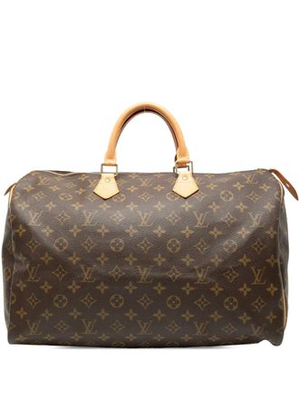 Louis Vuitton 2003 Monogram Speedy 40 boston tas - Bruin