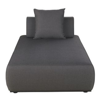 Maisons du monde Chaise longue de jard&iacute;n de fibra de poliolefina gris antracita