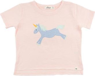 Oh Baby! Unicorn Raw Edge T-Shirt in Pale Pink at Nordstrom, Size 12-18M