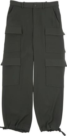 P.A.R.O.S.H. Straight Trousers, female, Green, Size: S Tapered Trousers