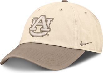 Nike Auburn Natural Club Nike Mens College Adjustable Hat in Brown | NC010DTUAUN-M4T