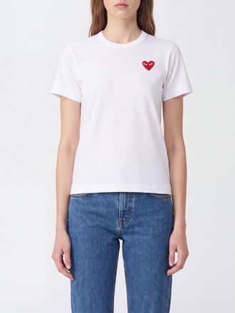 Comme Des Gar&ccedil;ons Contrast Logo Cotton Crew-Neck T-Shirt
