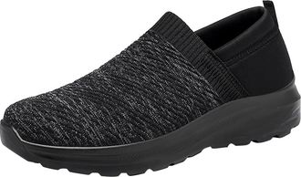 Generic Mens Summer Mesh Breathable Solid Color Leisure Comfortable One Foot Stirrup Casual Shoes Mens Casual Dress Shoes Size 13 (Black, 7.5)