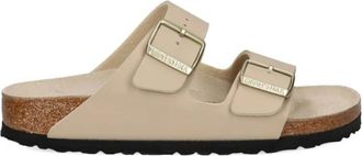 Birkenstock Sliders, female, Beige, Size: 10 US Sandcastle Narrow Fit