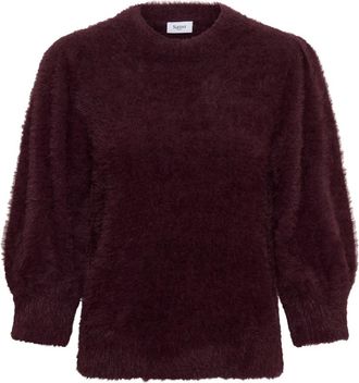 Saint Tropez Ronde hals gebreid - Dames - Truien - Rood - Maat: XL