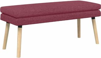 vidaXL Banco De Doble Capa Rojo Vino 110 X 40 X 47 Cm Tela Vidaxl