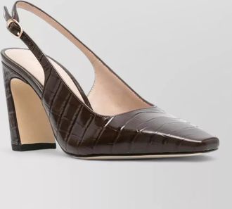 Stuart Weitzman leather slingback pumps