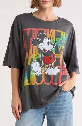 Junk Food Gradient Mickey Mouse Graphic T-shirt in Vintage Black at Nordstrom Rack, Size Small/medium