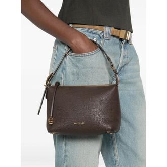 Etro Grained Calf Leather Shoulder Bag - Brown