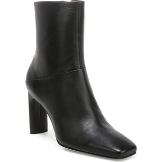 Franco Sarto Flexa Comfort Leather Bootie in Black at Nordstrom Rack, Size 8.5