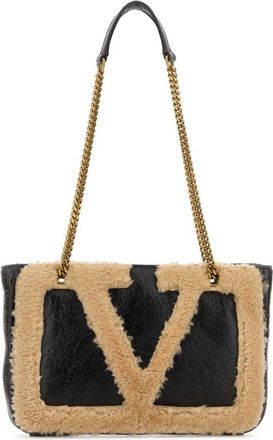 Valentino Garavani Two-Tone Leather Viva Superstar Shoulder Bag