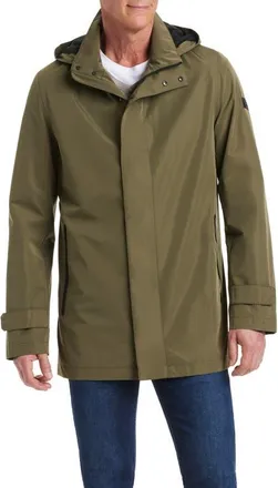 Vince Camuto Raintek Hooded Jacket in Dark Olive at Nordstrom, Size Xx-Large