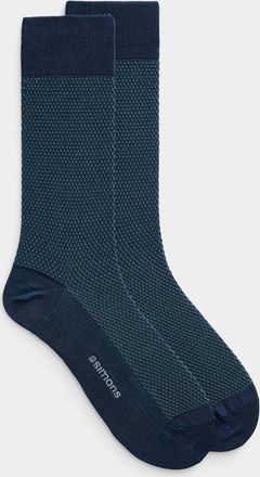 Le 31 Mens Embossed knit dress socks