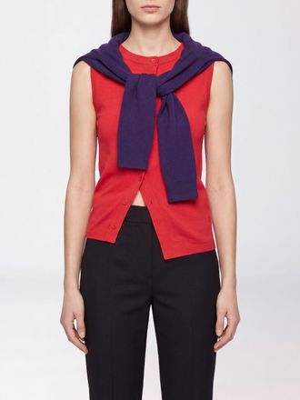 J.W.Anderson Top asimmetrico in lana con bottoni laterali e spalle scese