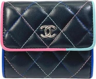 Chanel Pre-owned Vintage Portemonnee (drie-vouw) - Dames - Vintage Accessoires - Veelkleurig - ONE Size - Leer - Vintage