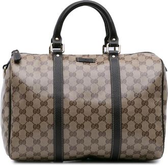 Gucci Pre-owned Handbags, female, Brown, Size: ONE SIZE Pre-owned Patterned Satchel Bag