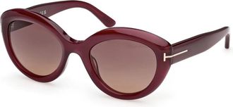 Tom Ford Ft 1316 81Z Zonnebrillen - Dames - Zonnebrillen - Rood - 53 MM - Accessoires