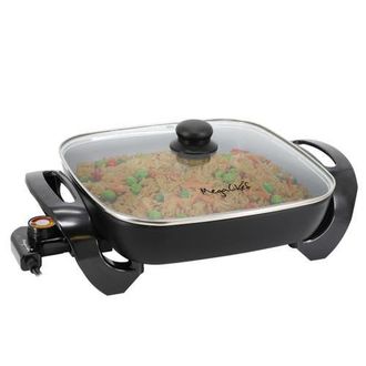 MegaChef 11.81 Inch Electric Skillet with Non-Stick Coating in Black at Nordstrom