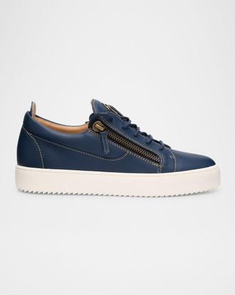 Giuseppe Zanotti Mens Maylondon Leather Low-Top Sneakers