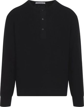 STUDIO NICHOLSON Corine Knit - Heren - Ronde hals truien - Zwart - XL - Wol - Truien & Vesten
