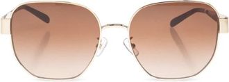Tory Burch Miller Metalen Vierkante Zonnebril - Dames - Zonnebrillen - Geel - 56 MM - Accessoires