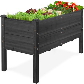 Best Choice Products 48 x 24 x 30 Raised Garden Bed, Extra Deep 16 Depth, Elevated Wood Planter Stand