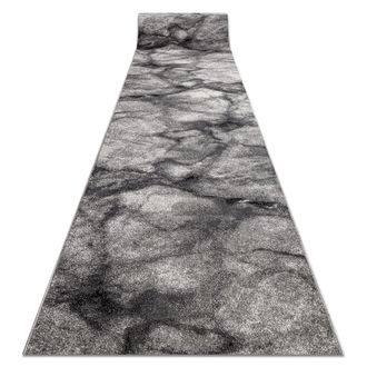 RugsX RugsX Silver Marble Runner in Grey | Size: 120 cm x 310 cm
