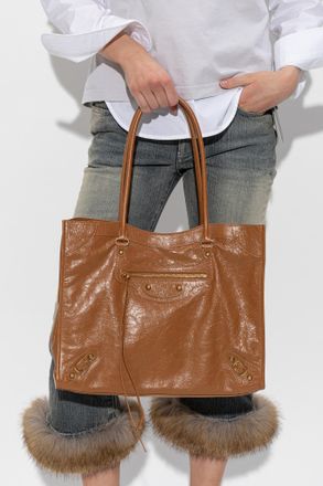 Balenciaga Le City Medium Shopper Bag, Womens, Brown