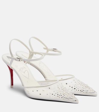 Christian Louboutin Salones destalonados Miss Z adornados