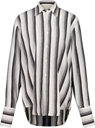 Marrakshi Life Womens French Cuff Shirt In White And Black