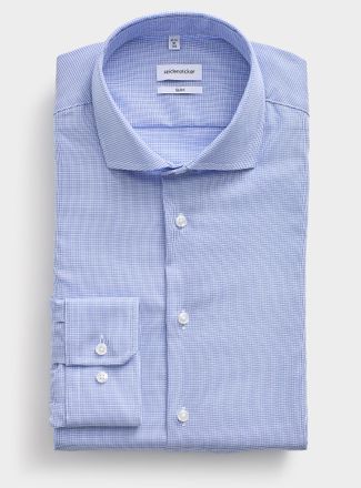 Seidensticker Mens Micro-check wrinkle-free shirt Slim fit
