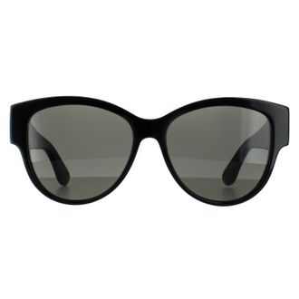 Saint Laurent Oval Womens Black Grey Sunglasses - One Size