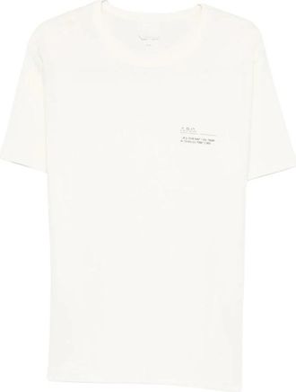 A.P.C. T-Shirt Manches Courtes - Heren - T-shirts - Wit - L - Katoen - Tops