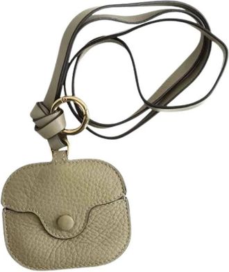 Chlo&eacute; Pre-owned Pochette Airpods - Dames - Vintage Accessoires - Groen - ONE Size - Leer - Vintage