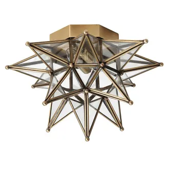 Ballard Designs Moravian Star Ceiling Mount - Brass - Ballard Designs