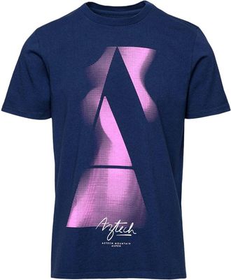 Aztech Mountain Altitude logo-print cotton T-shirt - men - Cotton - M - Blue