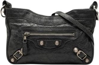 Balenciaga Pre-owned Motocross Hip Giant 12 Crossbody Bag - Dames - Vintage Schoudertas - Zwart - ONE Size - Leer - Vintage