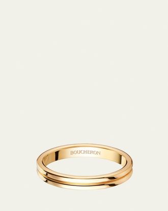Boucheron 18k Gold Double Godron Wedding Band