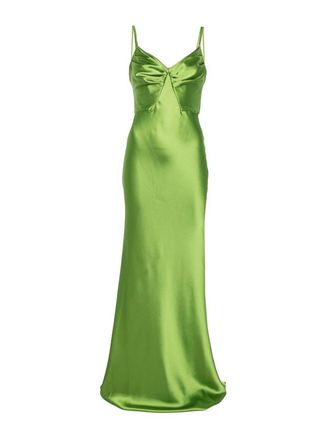 Elisabetta Franchi Long green satin dress