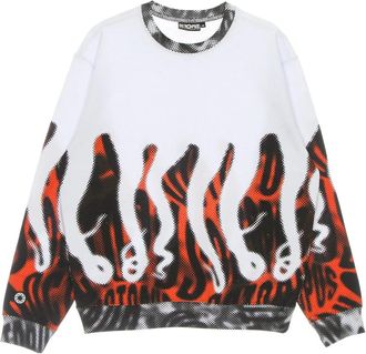 Octopus Crewneck Sweatshirt Halftone Wit - Heren - Sweatshirts - Veelkleurig - XL - Katoen - Hoodies & sweatvesten