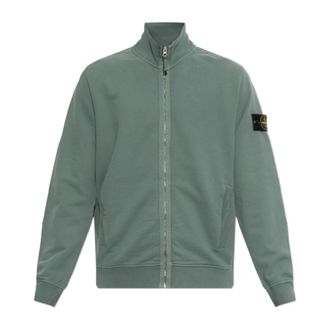 Stone Island Turtleneck Sweatshirt - Heren - Vesten met rits - Groen - 2XL - Katoen - Hoodies & sweatvesten